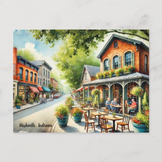 Restaurants in de buurt van Nashville Indiana Briefkaart (Voorkant)