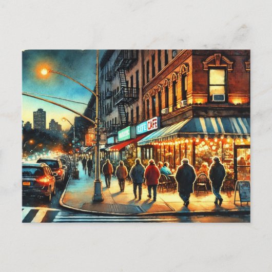 Restaurants in de buurt van New York Bronx Briefkaart (Voorkant)