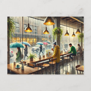 Restaurants in de buurt van Rainy Seattle Briefkaart