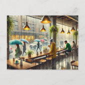 Restaurants in de buurt van Rainy Seattle Briefkaart (Voorkant)