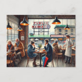 Restaurants in de buurt van Rainy Seattle Briefkaart (Voorkant)