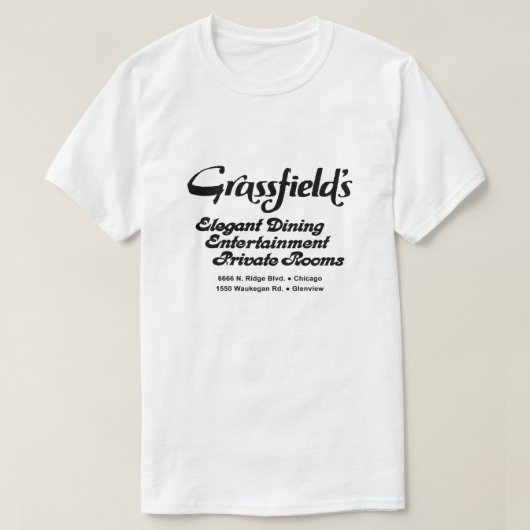 Restaurants in Grassfield, Chicago, Glenview, Illi T-shirt (Design voorkant)