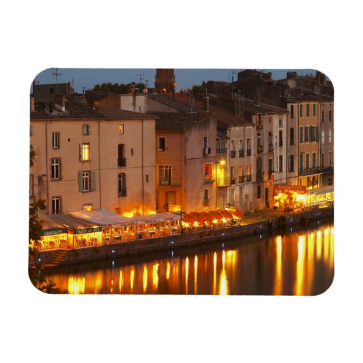 Restaurants langs de rivier de l'Herault. L'Heraul Magneet (Horizontaal)