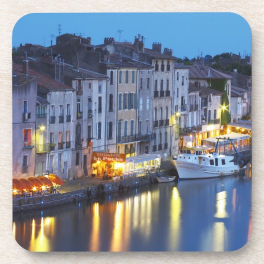 Restaurants langs de rivier de l'Herault. L'Heraul Onderzetter (Voorkant)