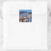 Restaurants langs de rivier de l'Herault. L'Heraul Vierkante Sticker (Tas)