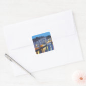 Restaurants langs de rivier de l'Herault. L'Heraul Vierkante Sticker (Envelop)