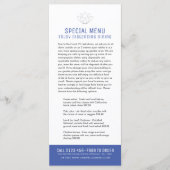 Restaurants speciale menu's beperkte klant blauw (Voorkant)