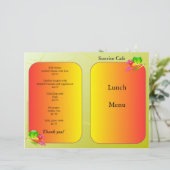 Restaurants Supplies Lunch Menu Sunrise design (Staand voorkant)