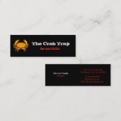 Restaurants voor krabben en zeevruchten mini visitekaartje (Voorkant / Achterkant)