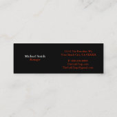 Restaurants voor krabben en zeevruchten mini visitekaartje (Achterkant)