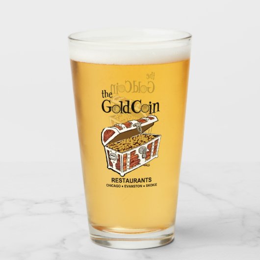 Restaurants voor munten, Chicago, Evanston, Skokie Glas (Voorkant gevuld)