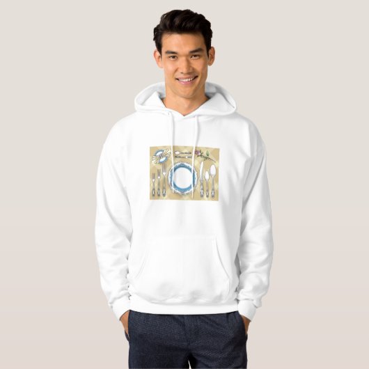 Restauranttabel met Mannen hardware Hoodie (Voorkant volledig)