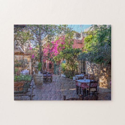 Restauranttafels in Chania, Kreta, Griekenland Jig Legpuzzel (Horizontaal)