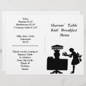 Restaurantvoorraad, Kinder ontbijtmenu Aanpassen (Voorkant / Achterkant)