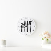 Restaurantwandklok met getallen ronde klok (Huis)