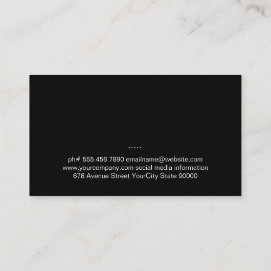 Restaurateur Visitekaartje (Achterkant)