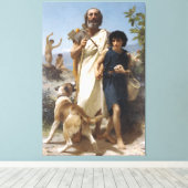 Restauratie Klassiek Meesterwerk - Vader en Kind Canvas Afdruk (Insitu (Houten vloer))