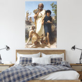 Restauratie Klassiek Meesterwerk - Vader en Kind Canvas Afdruk (Insitu (Slaapkamer))