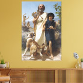 Restauratie Klassiek Meesterwerk - Vader en Kind Canvas Afdruk (Insitu (Woonkamer))