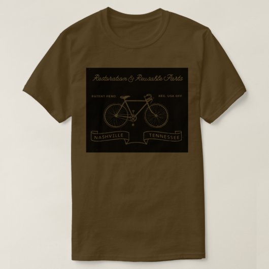 Restauratie onderdelen Fietswinkel T-shirt (Design voorkant)