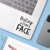 Resten Gym Face Sticker (Laptop met iPhone)