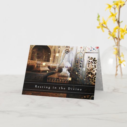 Resten in godsnaam - Kaart, condoleances, groet Kaart (Gele Bloem)