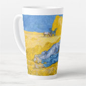 Resten na werk (na Millet) Van Gogh art Latte Mok (Linkerhoek)