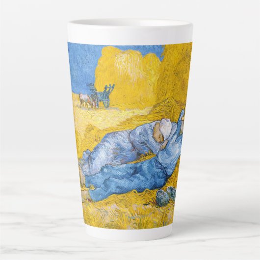 Resten na werk (na Millet) Van Gogh art Latte Mok (Voorkant)