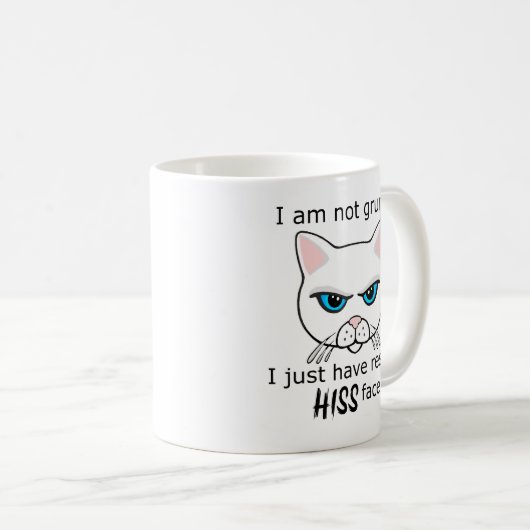 Resten Zijn Gezicht Witte Kat - Voordelen PACR Koffiemok (Voorkant rechts)