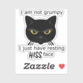 Resten Zijn Gezicht Zwarte Kat - Voordelen PACR Sticker (Vel)