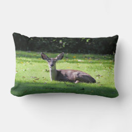 Restend deer op gelaagde lumbar Pillow Kussen