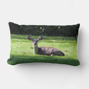 Restend deer op gelaagde lumbar Pillow Kussen