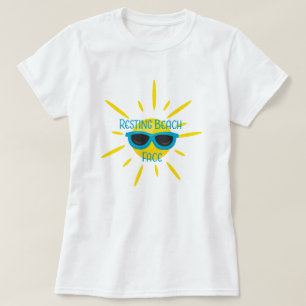 Restend strand Face Sunglass op Sun T-Shirt