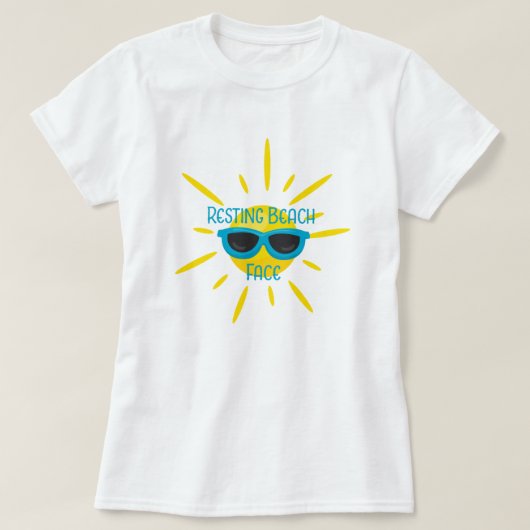 Restend strand Face Sunglass op Sun T-Shirt (Design voorkant)