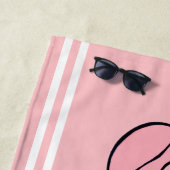 Restend strand van het Roze Beach handdoek (In situ)