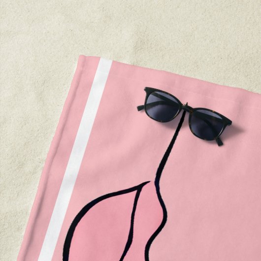 Restend strand van het Roze Beach handdoek (In situ)