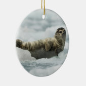 Restende Baby zegel Keramisch Ornament (Rechts)