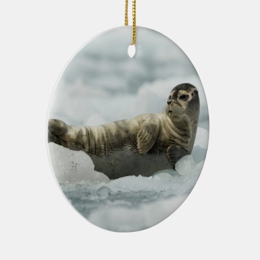 Restende Baby zegel Keramisch Ornament (Rechts)