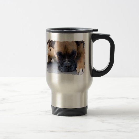 Restende boxer Dog Roestvrij Reizen Mug Reisbeker (Rechts)