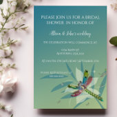 Restende Dragonfly Bridal Shower Uitnodiging