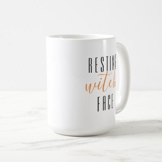 Restende heksengezicht koffiemok (Voorkant rechts)