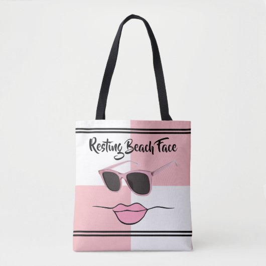 Restende Kieuwzijde Roze en Witte Controle Tote Bag (Voorkant)