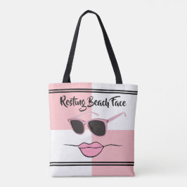 Restende Kieuwzijde Roze en Witte Controle Tote Bag