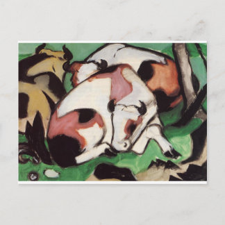 Restende koeien van Franz Marc Briefkaart