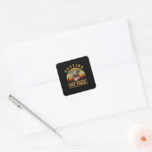 Restende Pitbull-zijde Vierkante Sticker (Envelop)