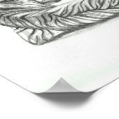 Restende tijgertekening poster (Hoek)