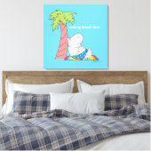 RESTERENDE BEACH FACE Belly Button Hippo Boynton Canvas Afdruk (Insitu (Slaapkamer))