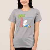 RESTERENDE BEACH FACE belly button hippo Boynton T Tri-Blend Shirt (Voorkant)