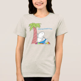 RESTERENDE BEACH FACE belly button hippo Boynton Tri-Blend Shirt