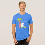 RESTERENDE BEACH FACE belly button hippo Boynton Tri-Blend Shirt (Voorkant volledig)